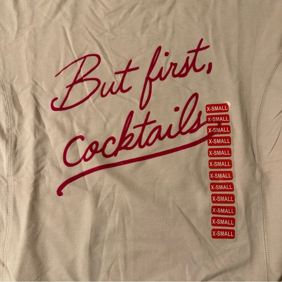 Wildfox “But First, Cocktails” French Terry Sommers Pullover Sweatshirt - Picture 6 of 8